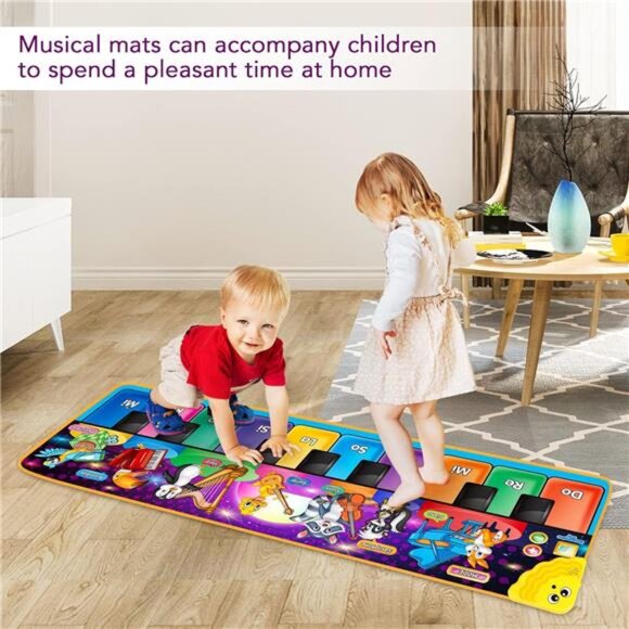 Kids Musical Piano Mats with 25 Music Sounds,Musical Toys Baby Floor Piano - Picture 6 of 8
